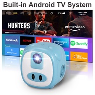 EGOBAS 4K UHD Android Video Projector Built-in 10000+ APPs Youtube Netflix Prime 5G WiFi 300 ANSI Lu