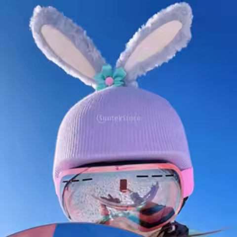 Ski Helmet Cover Funny Single Board Double Board Warm Ski Helmet Cover Personality Cover Unicorn Rab
