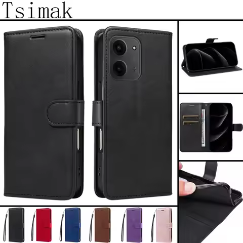 Leather Case For Xiaomi Redmi 15 15C A5 Flip Wallet Coque for POCO C71 C75 C85 M7 M8 X7 X8 Pro Max F