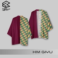 Haori Kimono Outer Outwear Casual FullPrint Anime Kimetsu No Yaiba Tomioka Giyu