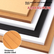 Thickened White Card Paper Black Art Drawing Paper Handmade Leatherlike Surface 4K 8K A4 A3 Size for