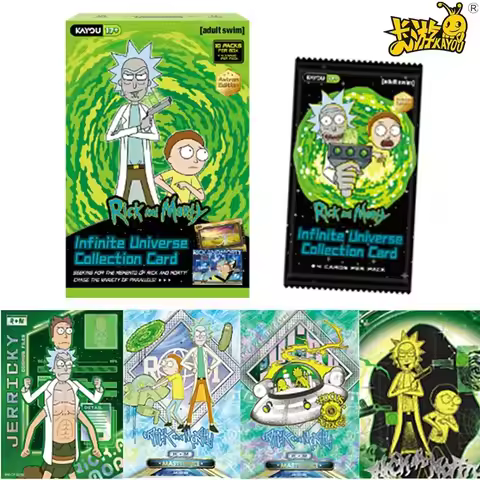 KAYOU Rick and Morty Infinite Universe Collection Cards Starlight Booster Pack Double-layer Thick Ca