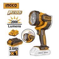 INGCO LED Work Light 2000 Lumens with Dual Fuel LEDLightweight for Camping, Hiking, and Outdoor Acti