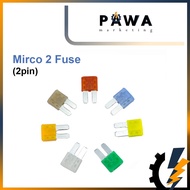 Pawa (1PC) Mirco 2 Fuse Blade Automotive Pull Fuse 2 Pin / Pull Fuse Special / Mirco Fuse 2 Pin