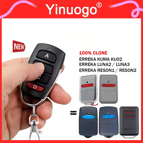 100% Clone ERREKA KUMA KU02 LUNA2 LUNA3 RESON1 RESON2 Garage Door / Gate Remote Control 433.92MHz Fi