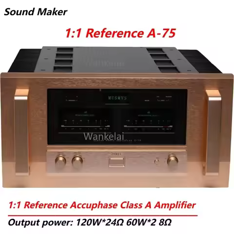 Sound Maker-1:1 Reference Accuphase A-75 High-end Pure Class A HIFI Amplifier, 120W*2 (4Ω) Home Powe