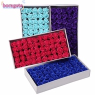 BORAGETE 50Pcs Soap Rose Flower, Handmade Three Layer Rose Foam Rose, Creative Wreath Making Realist