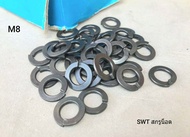 แหวนสปริงเหล็ก M8 (ราคาต่อแพ็คจำนวน 200 ตัว) TSW ขนาด 5/16 แหวนสปริงดำเหล็กหนา แข็งได้มารตฐานน็อตอุสาหกรรมโรงงาน