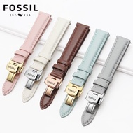 Fossil Fosil Watch Strap Women's Genuine Leather Butterfly Buckle ES4433 ES4502 ES4534 Cowhide Strap