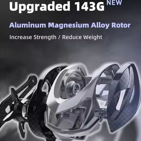 HISTAR Black Knight Elite Baitcasting Fishing Reel Aluminum Magnesium Alloy Rotor 143G Magnetic Brak