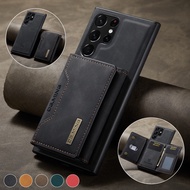 DG.MING Retro Flip Magnetic Leather Phone Case For Samsung A54 A34 A14 A24 A73 A53 A33 A72 A52 A71 A51 A52S Wallet Card Slot Holder Shockproof Cover