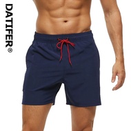 Datifer-Pantalones Cortos De Natación De Secado Rápido Para Hombre, Bañador De Talla Grande, Color Sólido, Malla Transparable,Cina Elápara,Correr U-21