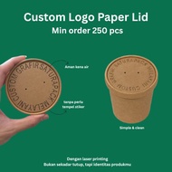 Custom Logo Cover 8oz 12oz 16oz 26oz 32oz Logo Laser Print Additional Logo Paper Lid Custom Print Lo