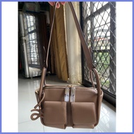 [COD]  The house of little bunny brick pu bag mall pull out leather shoulder and sling bag (no box)