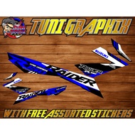 RAIDER 150 FI STOCK DECAL 2021 (BLUE)