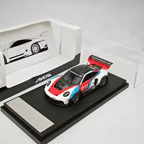 HKM 1:64 RWB Porsche 911 992 GT3 R Rennsport Alloy Diecast Model Car