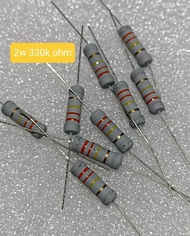 10BUAH RESISTOR 2WATT 330K OHM 2 WATT 330KOHM 2W 330 K OHM