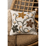 Nordic Floral Cushion Cover 43x43cm Embroidery Sofa Pillow Case Decorative Home Cushion