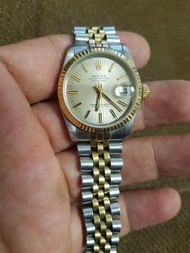 Rolex Datejust 16013 金鋼錶 勞力士 boy size 金銀潤 日誌