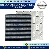 CHARCOAL CABIN FILTER for NISSAN ALMERA 1.2L / 1.5L 2013-2020 - 27277-1HA0A
