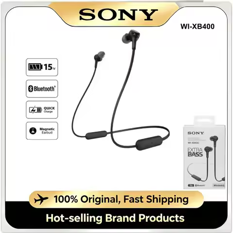 Sony WI-XB400 Wireless In-Ear Earphones Extra Bass Bluetooth Sport Headphones with Mic Headphones