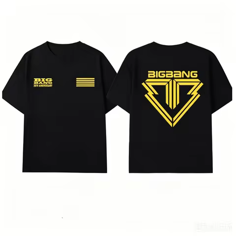 Bigbang 20th Anniversary Concert T-Shirt G-Dragon fans Short Sleeve Unisex women Breathable Sweat Ab