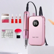 เครื่องเจาะเล็บไฟฟ้า USB แบบพกพา ไฟฟ้าแต่งเล็บปากกาศิลปะเครื่องบดเล็บไฟฟ้า, 35000 รอบต่อนาทีเล็บ Efi