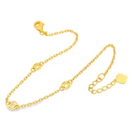 FA6 Top Cash Jewellery 916 Gold Triple Ancient Coin Bracelet