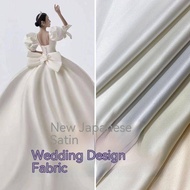 Over 1PC Without Cut 1.5 * 1M 395 satin high end custom wedding satin Fabric Dress Thick Satin Diy F