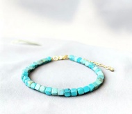 天然綠松石小方塊手鏈小方糖天然石手串
