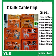 (4mm-35mm) OK-IN Cable Clips / Wall Insert Electric Wire Cable Nail Clips Cable Clips / U Clips (4mm