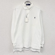 Ralph Lauren Polo 長袖 polo 衫，白色，L 碼，古著。