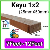 Kayu Kilang 1x2 lndustrial Wood / Kayu Melanti / Batang Kayu 25mm x 50mm (1 x 2)