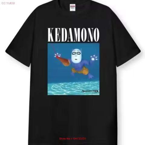 Popee the Performer Kedamono Drown T shirt Black Japan Limited vintage Washed Stylish Versatile Unis