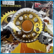 ∣ ✮ 🅼 all xrm wave 100 125 110 rs125 trinity dash chain sprocket set mutarru gold heavy duty