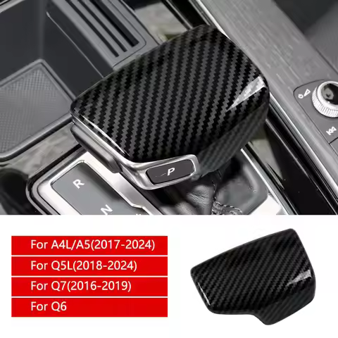 Carbon Fiber Gear Shift Knob Cover Trim for Audi A4 B9 A5 Q5 Q5L A6 Q7 S4 S5 SQ5