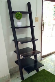 MPT2Wood-Steal ชั้นวางของ ชั้นวางพิงผนัง 5ชั้น ก45xส170ซม. ชั้นวางของขั้นบันได ชั้นวางสำเร็จรูป ชั้น