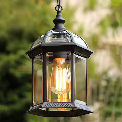 Outdoor waterproof chandeliers European wall lights retro garden lights villa personality creative g