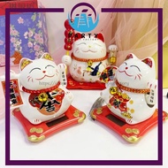 Solar Operated Fortune Cat / Solar Waving Hand Lucky Cat