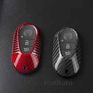 Mercedes Benz Carbon Fiber Car Key Cover Case for W206 C200 C220d C300 W223 EQS 450+ C S Class S400 