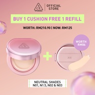 [BUY 1 GET 1 FREE LIMITED TIME DEAL] 3CE Fitting Mesh Cover Cushion Foundation + Refill (N01, N1.5, 