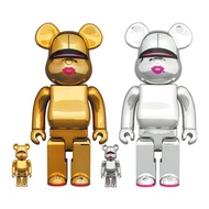 Be@rbrick | 空山基 SORAYAMA X 2G (SILVER + GOLD) 400% + 100%