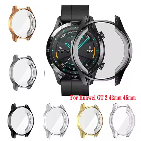 Screen Protector Case For Huawei Watch GT 2 42mm 46mm Smart Watch Silicone Bumper Accessories For GT