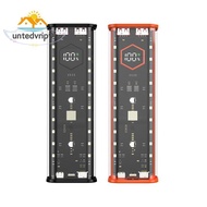 21700 DIY Power Bank Case Supports 4x21700 Batteries PD20W Powerbank Case LED Screen Transparent Bat