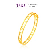 TAKA Jewellery Roman Numeral 916 Gold Bangle
