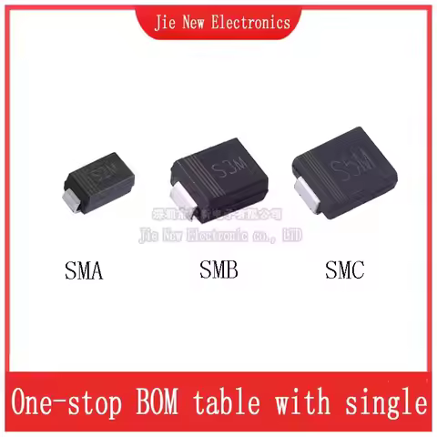 50PCS S1M S2M S3M S5M S6M S8M S10M S3MB S5MB S3MC S5MC S6MC S8MC S10MC Patch Rectifier Diodes SMA SM