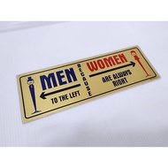 Toilet Sign / Tanda Tandas . Acrylic . Funny Symbol with Arrow