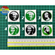 TOK GURU NIK AZIZ / USTAZ AZHAR IDURS STICKER (3.8CM DIAMATER) 3M PRINTING DESIGNS LAMINATED REFLECT