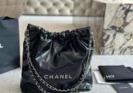 全新現貨‼️即買即寄‼️🆕CC Chanel 垃圾袋 垃圾包 黑銀