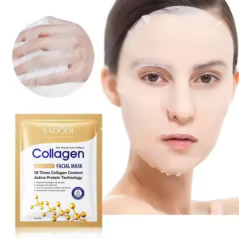 SADOER Collagen Anti-Aging Facial Mask Hydrating Moisturizing Firming Replenish Collagen Elasticity 